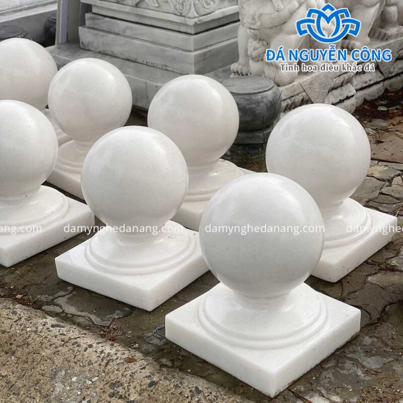 quả cầu đá trụ cổng ngang 35