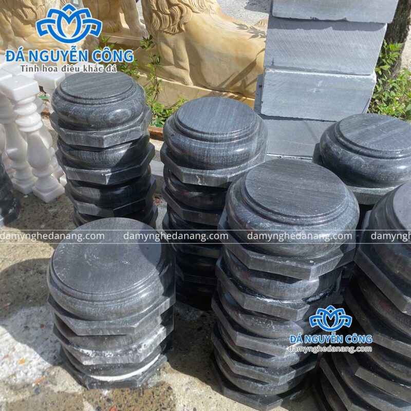 đá kê cột nhà gỗ xanh đen cao 15